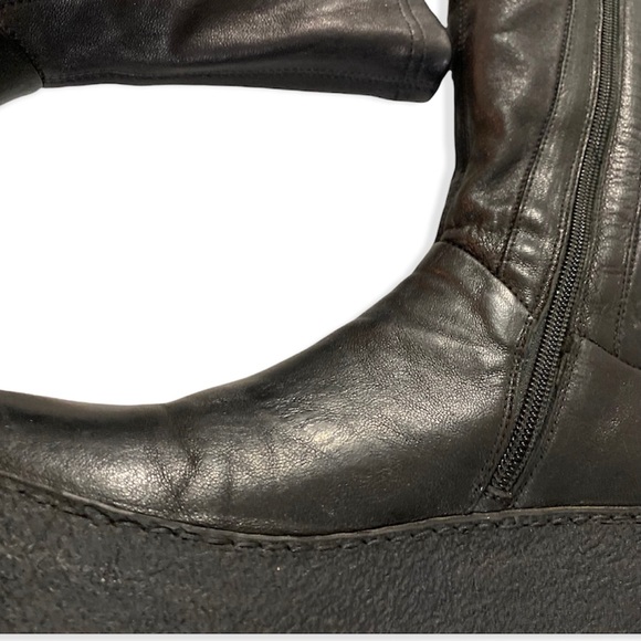 Pantanetti Leather & Stretch Vinyl Platform Combat Boots Sz 8 EUC - Picture 11 of 14